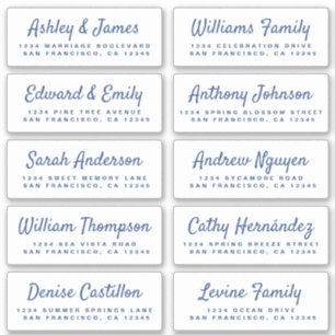 Chic Calligraphy Wedding Guest Address Labels