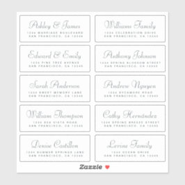 Chic Calligraphy Wedding Guest Address Labels