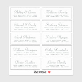 Chic Calligraphy Wedding Guest Address Labels