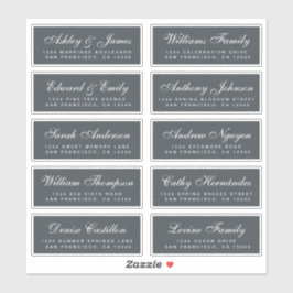 Chic Calligraphy Wedding Guest Address Labels