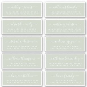Chic Calligraphy Wedding Guest Address Labels