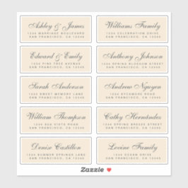 Chic Calligraphy Wedding Guest Address Labels