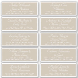 Chic Calligraphy Wedding Guest Address Labels