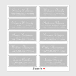 Chic Calligraphy Wedding Guest Address Labels