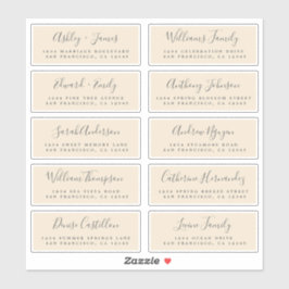 Chic Calligraphy Wedding Guest Address Labels