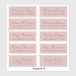 Chic Calligraphy Wedding Guest Address Labels