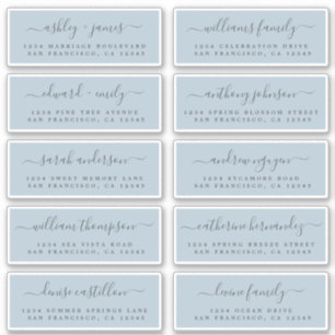 Chic Calligraphy Wedding Guest Address Labels