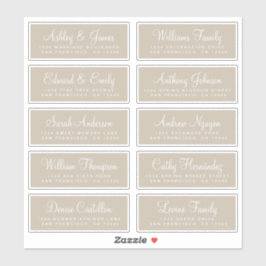 Chic Calligraphy Wedding Guest Address Labels
