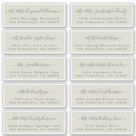Chic Calligraphy Wedding Guest Address Labels