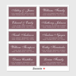 Chic Calligraphy Wedding Guest Address Labels