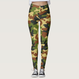 Chic Camouflage Khaki Pattern Leggings