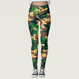 Chic Camouflage Khaki Pattern Leggings