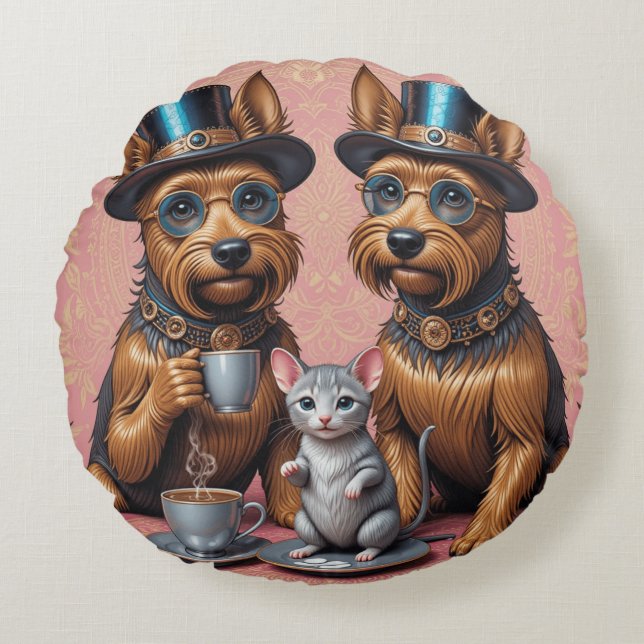 Chic Canine Companies Cotton Grad A Rundes Kissen (Vorderseite)