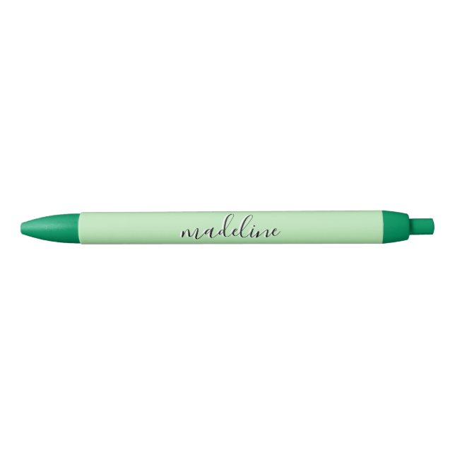 Chic Celadon Green Calligrafy name Kugelschreiber (Vorderseite)