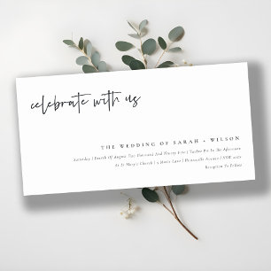 Chic Celebrate mit US Calligrafy Wedite Einladung