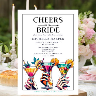 Chic Cheers to the Bride Brautparty Einladung