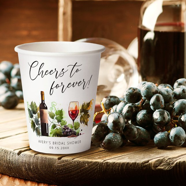 Chic Chef für immer Wasserfarbene Weinprobe Pappbecher (Von Creator hochgeladen)