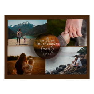 Chic Chic Golden Ornamental 4 Fotos Poster