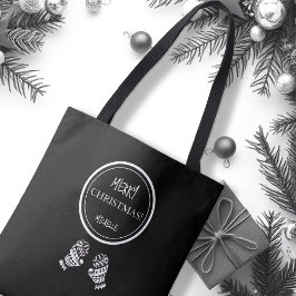Chic Christmas Black and White Personalisiert