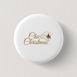 Chic Christmas Minimalistische Weihnachtsmannmütze Button