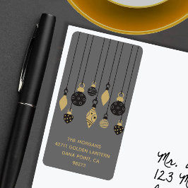 Chic Christmas Ornaments Weihnachtsansprache Adressaufkleber
