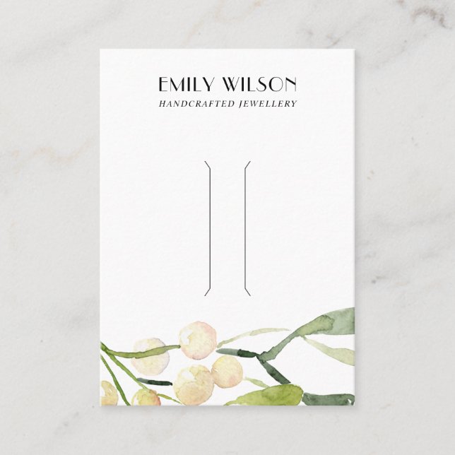 CHIC CHRISTMAS SNOW BERRY HAIR CLIP DISPLAD CARD VISITENKARTE (Vorderseite)