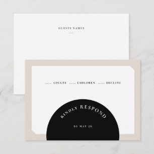 CHIC CIRCLE WEDING RSVP KARTE
