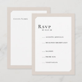 CHIC CIRCLE WEDING RSVP KARTE
