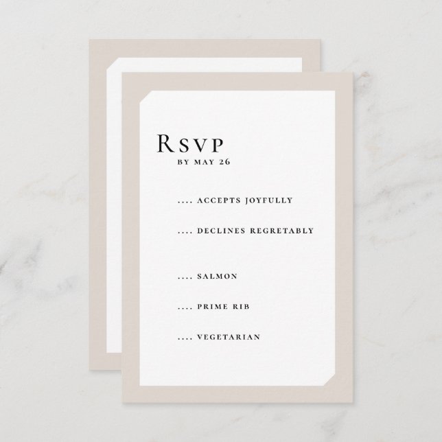 CHIC CIRCLE WEDING RSVP KARTE (Vorne/Hinten)