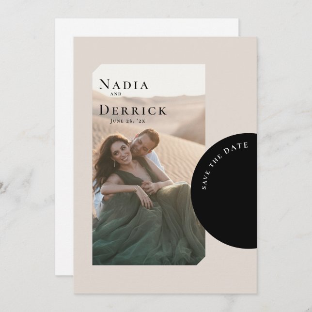 CHIC CIRCLE WEDING SAVE THE DATE (Vorne/Hinten)