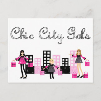 Chic City Gals Postcard Postkarte