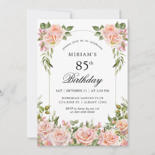 Chic Classic Rosengarten Eleganter Geburtstag Einladung