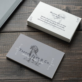 Chic Classy Boutique Style Pet Salon Dackel Hund Visitenkarte