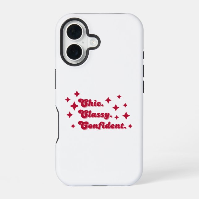 📌 Chic Classy Confident Aesthetic Phone Case - El iPhone 16 Hülle (Rückseite)