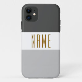 Chic Classy Two Tone Gray White Stripes Tall Text Case-Mate iPhone Hülle