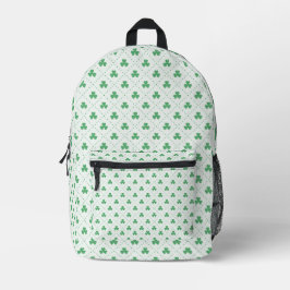 Chic Clover Leaf Muster Backpack für den täglichen Bedruckter Rucksack