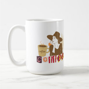 Chic Coffee Lover Erpresserbrief-Stil T-Shirt Kaffeetasse
