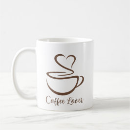 Chic Coffee Lover Herz Minimalistische Tasse