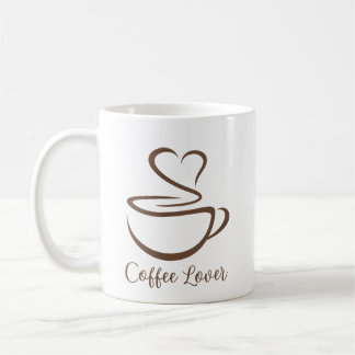 Chic Coffee Lover Herz Minimalistische Tasse