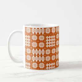 Chic Coffee Tasse: Welsh TapestPattern, Brick Red Tasse
