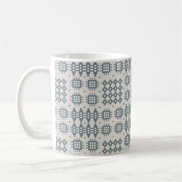 Chic Coffee Tasse: Welsh Tapestry Pattern, Grau Tasse