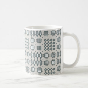 Chic Coffee Tasse: Welsh Tapestry Pattern, Grau Tasse