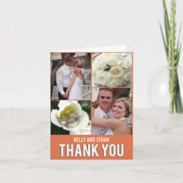 Chic Collage Wedding Danke-Card Dankeskarte