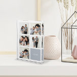 Chic Collage | Year Keepsake Photo Block<br><div class="desc">Commemorate a year of beautiful memories with our modern and minimalist acrylic photo block. A unique custom gift,  design features five square photos in a collage layout with the year or your custom message in the final square.</div>