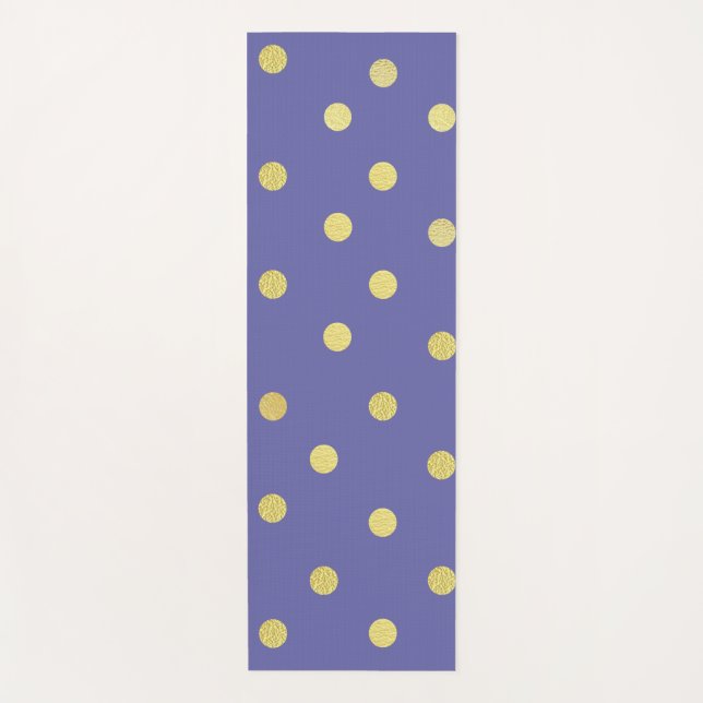 Chic Color and Gold Dots Muster Yogamatte (Vorderseite)
