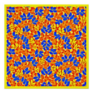Chic Color Burst Foliage Muster Poster