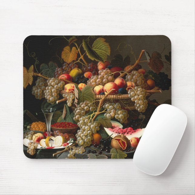 Chic Colorful Baroque Frucht Stillleben Malerei Mo Mousepad (Mit Mouse)