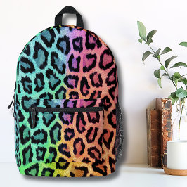 Chic Colorful Leopard Muster Bedruckter Rucksack