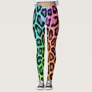 Chic Colorful Leopard Muster Leggings