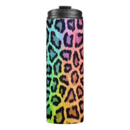 Chic Colorful Leopard Muster Thermosbecher